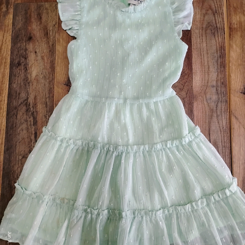 Rare Editions Mint Ruffled Tiered Sundress